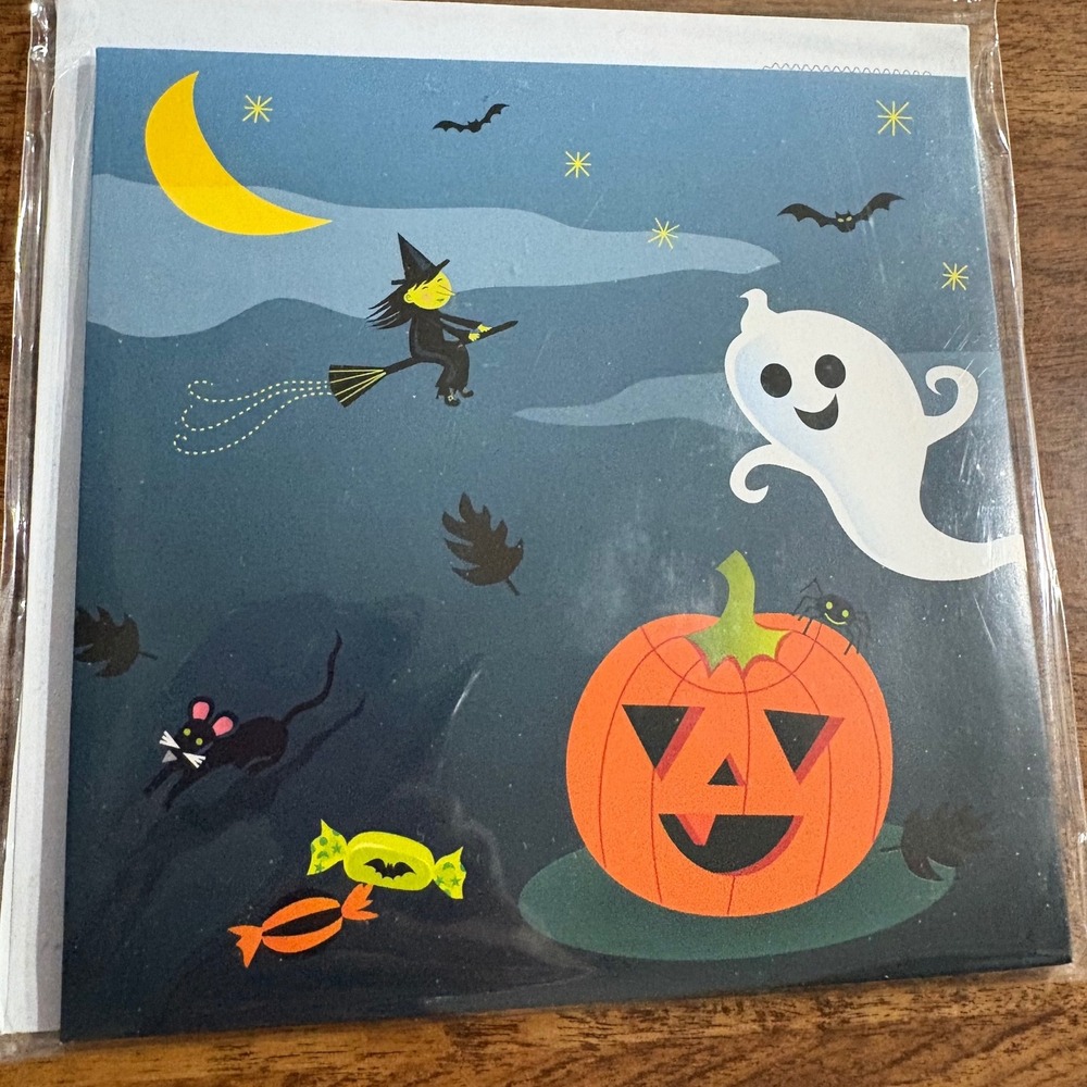 2 Halloween Pop Up Greeting‎ Cards Pumpkin Witch Ghost New Up With Paper - Picture 4 of 7